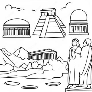 7 Wonders Of The World Coloring Page 38443-30399