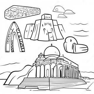 7 Wonders Of The World Coloring Page 38443-30400