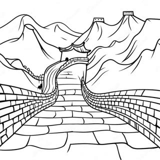 Majestic Great Wall Of China Coloring Page 38444-30413