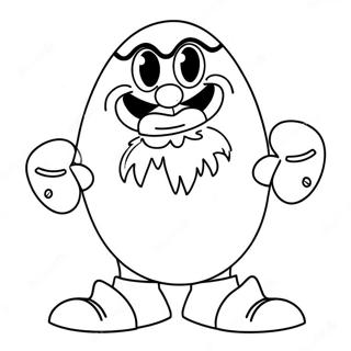 Funny Eggman With A Big Smile Coloring Page 38494-30442