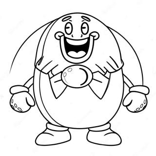 Funny Eggman With A Big Smile Coloring Page 38494-30443