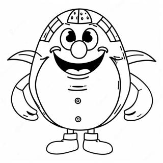 Funny Eggman With A Big Smile Coloring Page 38494-30444