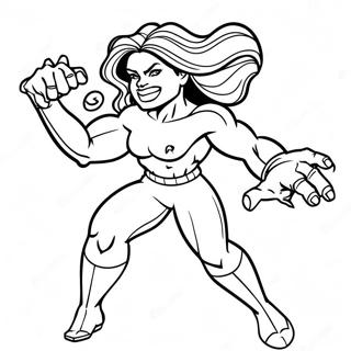 She Hulk In Action Coloring Page 38554-30502