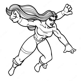 She Hulk In Actie Kleurplaat 38554-30503