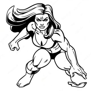 She Hulk In Action Coloring Page 38554-30504