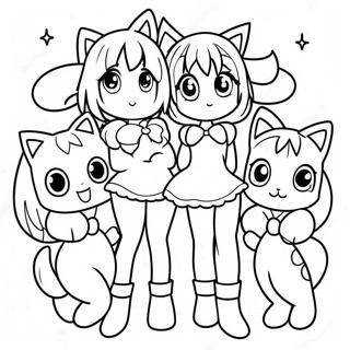 Cute Tokyo Mew Mew Characters Coloring Page 38564-30498