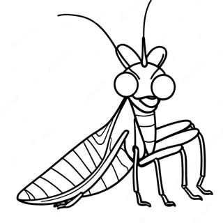 Praying Mantis Coloring Pages