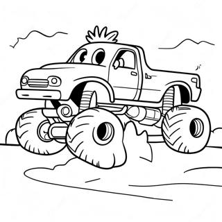 Dinosaur Monster Truck Racing Coloring Page 38703-30619