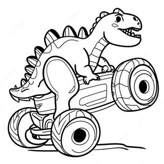 Dinosaur Monstertruck Racing Fargeleggingsark 38703-30620