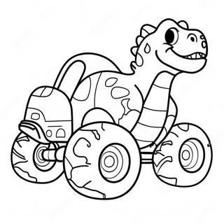 Dinosaur Monster Truck Adventure Coloring Page 38704-30605