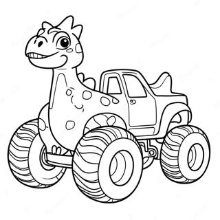 Dinosaur Monster Truck Adventure Coloring Page 38704-30607