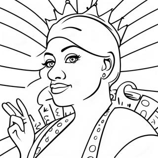 Queen Graffiti Gangster Coloring Pages