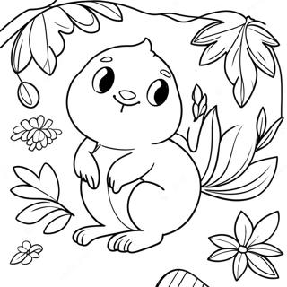 Leafy Friends From Tumble Leaf Coloring Page 38754-30637