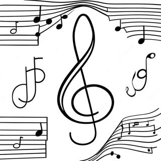 Music Note Sheet Coloring Pages