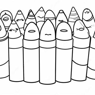 Colorful Crayons In A Box Coloring Page 38824-30689