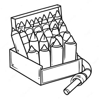 Colorful Crayons In A Box Coloring Page 38824-30691