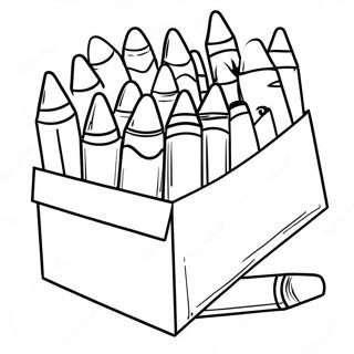 Colorful Crayons In A Box Coloring Page 38824-30692