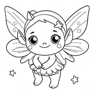 Cute Pixie With Sparkling Wings Coloring Page 38834-30705