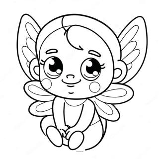 Cute Pixie With Sparkling Wings Coloring Page 38834-30706