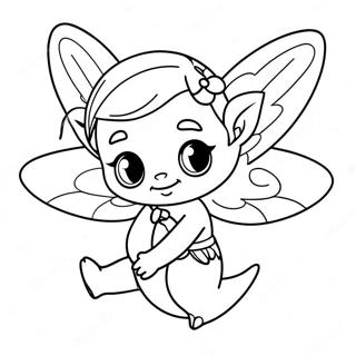 Cute Pixie With Sparkling Wings Coloring Page 38834-30707