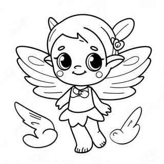 Cute Pixie With Sparkling Wings Coloring Page 38834-30708