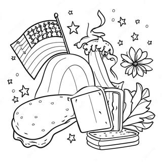 Fourth Of July Celebration Coloring Page 38843-30711