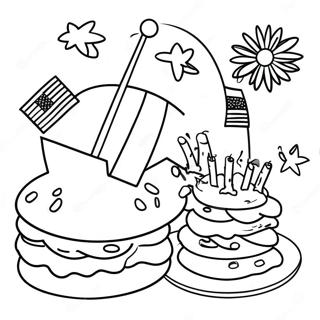 Fourth Of July Celebration Coloring Page 38843-30712