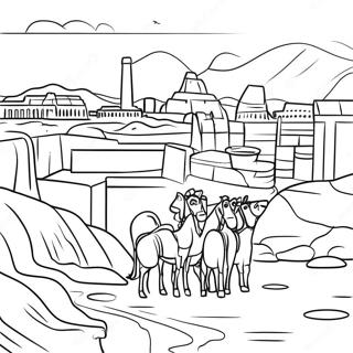 Mesopotamia Sumerian City Coloring Page 38864-30737