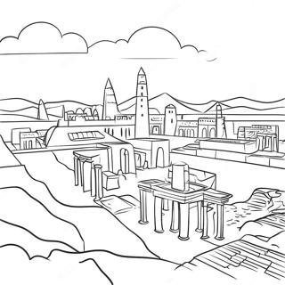 Mesopotamia Sumerian City Coloring Page 38864-30738