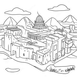 Mesopotamia Sumerian City Coloring Page 38864-30739