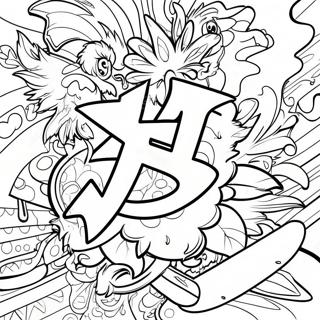 Thrasher Skateboard Logo Coloring Page 38873-30753