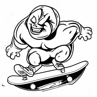 Thrasher Skateboard Logo Coloring Page 38873-30755