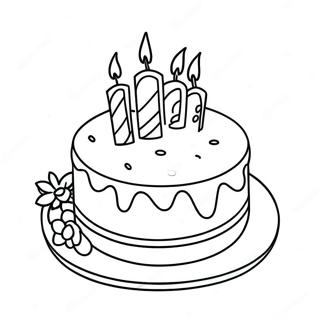 Happy Birthday Sister Cake Coloring Page 38893-30751