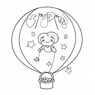 Happy Birthday Sister Balloon Coloring Page 38894-30761