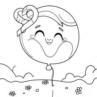 Happy Birthday Sister Balloon Coloring Page 38894-30762