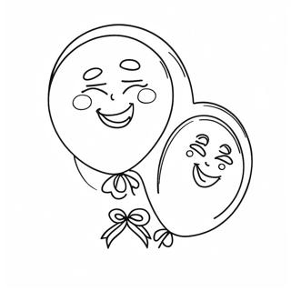 Happy Birthday Sister Balloon Coloring Page 38894-30764