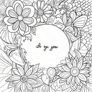 Be You Inspirational Quote Coloring Page 38923-30785