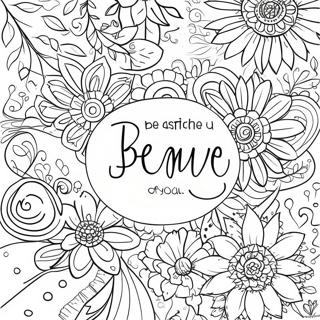 Be You Inspirational Quote Coloring Page 38923-30786