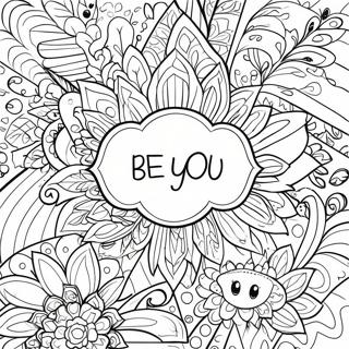 Be You Inspirational Quote Coloring Page 38923-30787