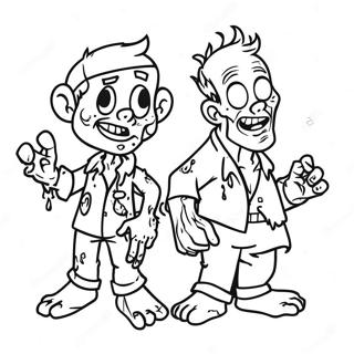 Zombified Disney Characters Coloring Page 38974-30826