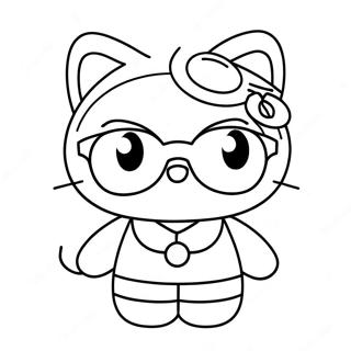 Summer Hello Kitty Coloring Pages