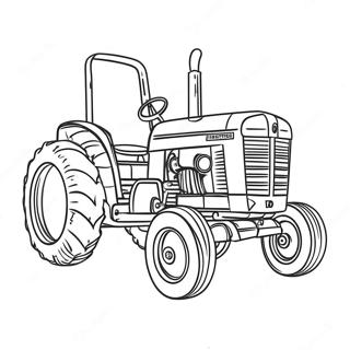 Vintage Pulling Tractor Coloring Page 39054-30877