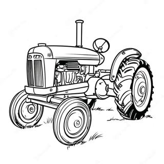 Vintage Pulling Tractor Coloring Page 39054-30878