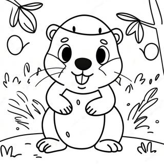 Cute Canadian Beaver Coloring Page 39094-30914