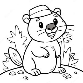 Cute Canadian Beaver Coloring Page 39094-30915