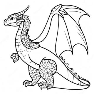 Majestic Sandwing Dragon Coloring Page 39134-30939