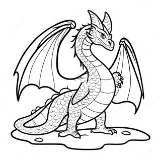 Majestic Sandwing Dragon Coloring Page 39134-30940