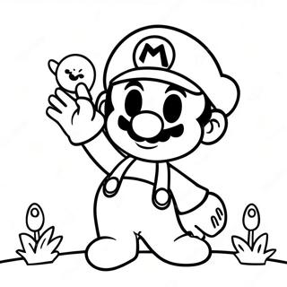 Mario Valentines Coloring Pages