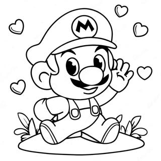 Mario Valentinstag Ausmalbild 39193-30996