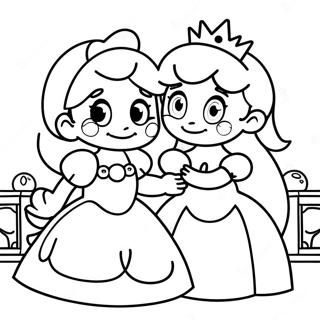 Süßer Mario Und Prinzessin Peach Ausmalbild 39194-30989